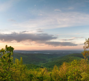 Early morning panorama on top of the East Side of White Rock Mountain