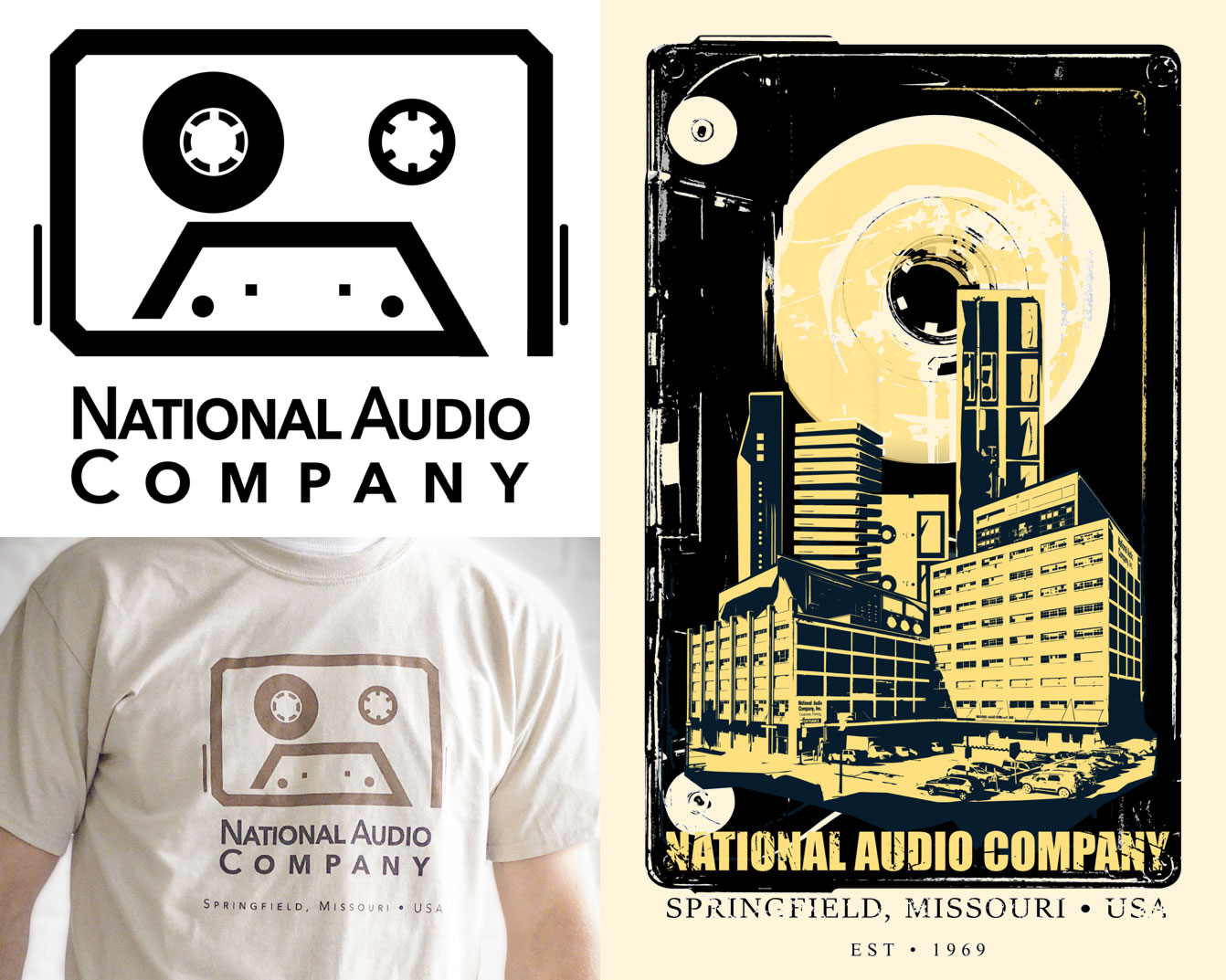 National Audio Company Logo Collage